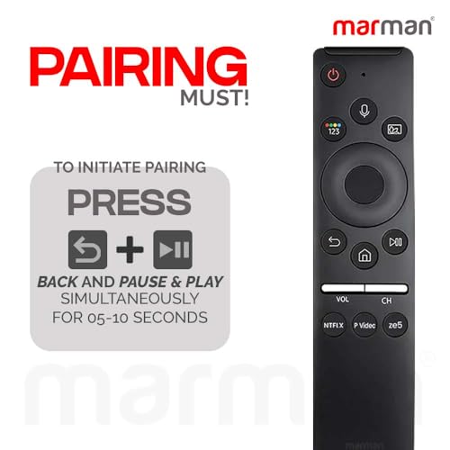 Image of marman Compatible Samsung TV Remote Control BN59 Model Original with Voice Command - Suitable for Android HD 4K LED QLED OLED Samsung TVs - Pairing Must - Match Key by Key with Original Remote