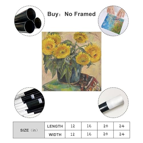Sunflowers Irma Stern impression sur toile déco bureau 40x40 - 5