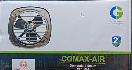 Image of Crompton Greaves MAX-AIR DOMESTIC EXH. FAN 225 : Strong Metal Body I High Air Delivery I Bird Screen Guard I SMOKEY GREY