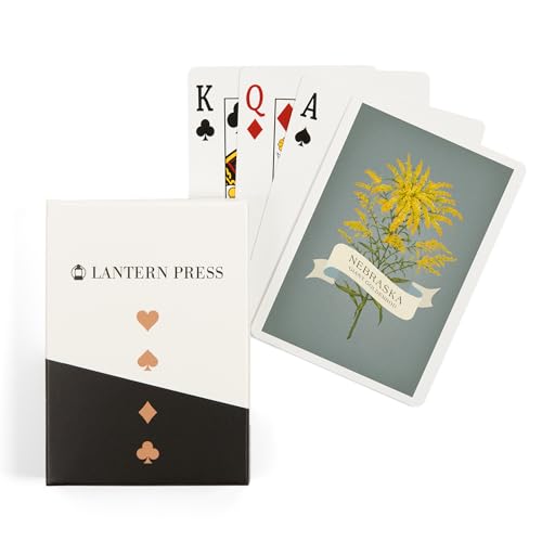 Lantern Press Naipes Póker Nebraska Vintage Flora
