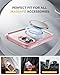 Miracase Magnetic for iPhone 15 Pro Max Case 6.7'' [Compatible with Magsafe] Full-Body Military Drop Proof for iPhone 15 ProMax Case with Built-in 9H Tempered Glass Screen Protector,Pink