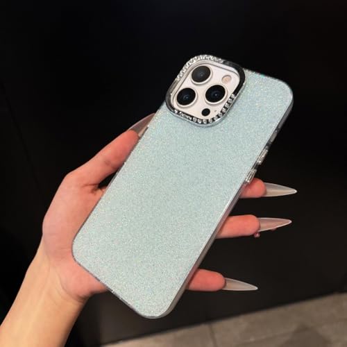 Coque brillante iPhone 14 Pro Max bleu pailleté pour illuminer vos soirées et photos