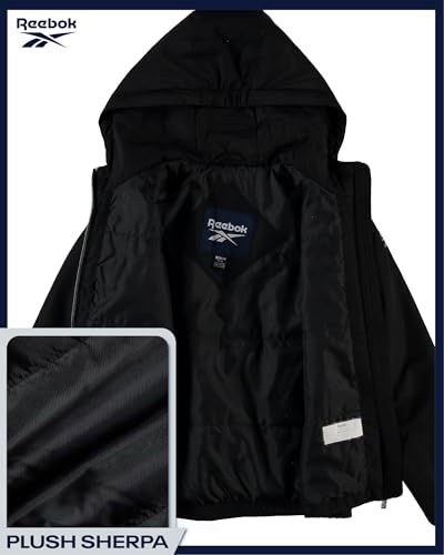 Reebok Girls Windbreaker Jacket - Lightweight Wind and Water Resistant Insulated Girls Jacket with Storm Cuff Sleeves & Hood4