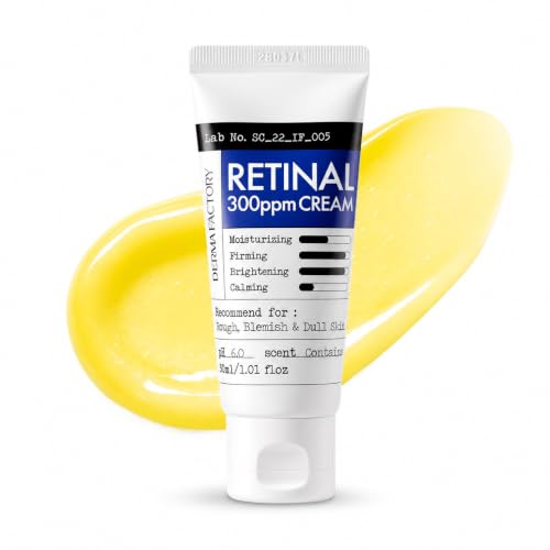 Image of DERMA FACTORY Retinal Night Cream with Centella & Panthenol, 1.01 fl oz | Fine Lines & Firmness Care, Vitamin A Moisturizer, Face Moisturizer With Centella, Niacinamide & Panthenol, Korean Skincare