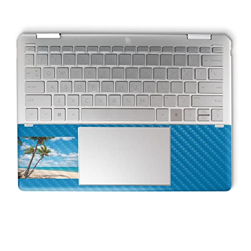 Image of MightySkins Carbon Fiber Skin Compatible with HP Spectre x360 14 inch (2022) Full Wrap Kit - Palm Beach | Protective, Durable Textured Carbon Fiber Finish | Easy to Apply | Made in The USA