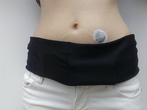 Diabetic Insulin Pump Belts/bands - Hook & Loop Closure in Pocket, child size 5(22inches), Black