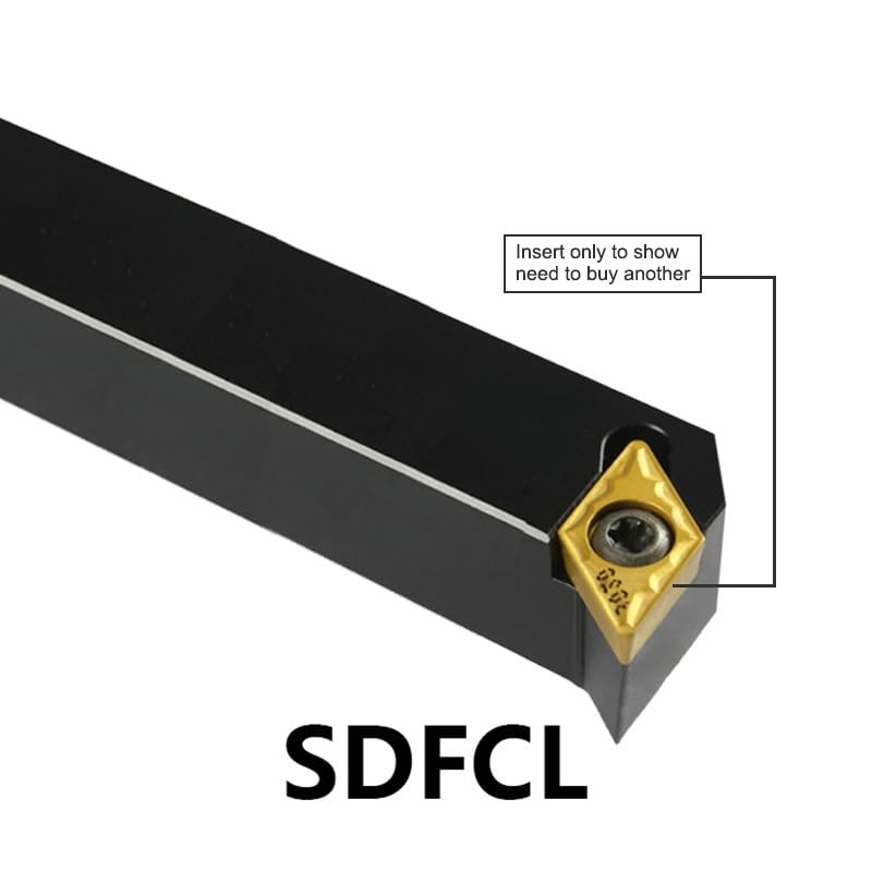 1pc Lathe Tools 12mm 16mm SDFCR-2020K11 CNC Lathe Cutter Tungsten Carbide Square Turning External Turning Tool Holder(SDFCR-1212H07)