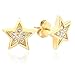 Produktbild Ohrstecker Stern mit Kristallen von Swarovski® Gold NOBEL SCHMUCK