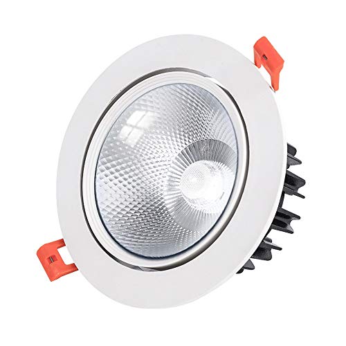 Illuminazione per Interni Faretto da Incasso Pannello LED in Alluminio ad Angolo Regolabile a Risparmio energetico Lampada da soffitto Integrata Faretto da Incasso Rotondo Integrato