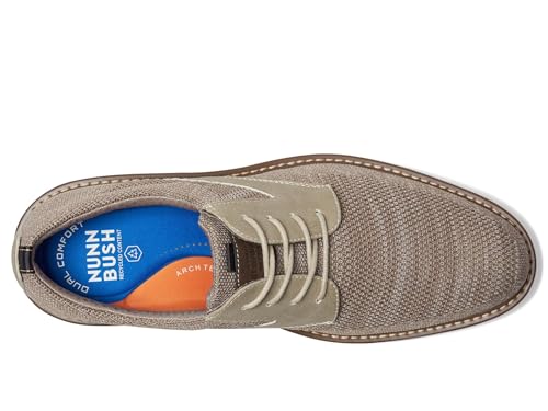 Image of Nunn Bush Mens Griff Plain Toe Knit Oxford Lightweight and Comfortable for Any Occasion Knit Lace Up
