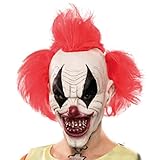 Máscara Payaso Diabólico con Mechones