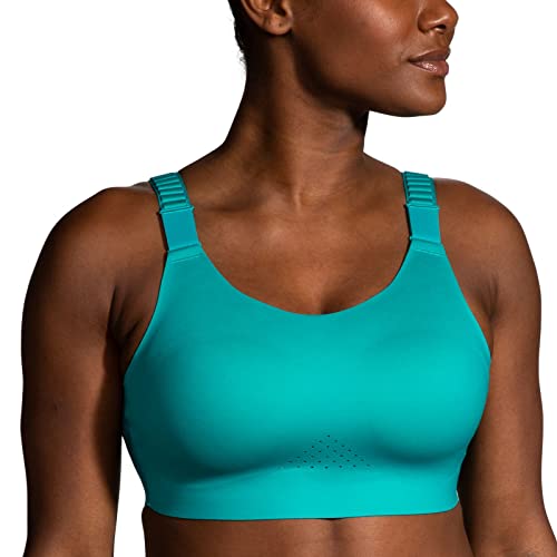 Brooks Women's Scoopback 2.0 Sports Bra for High Impact Running, Workouts & Sports with Maximum Support - Nile Green/Light Mint - 32 C/D
