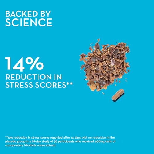 HUM Big Chill Rhodiola Rosea Supplement, Adaptogenic Herbal Calm Supplement, Support for Focus, Calming and Adrenal Health Balance with 500mg Rhodiola Rosea Extract, Gluten Free, 30 Vegan Capsules