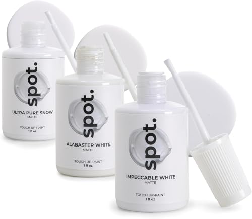 spot. Touch-Up Paint | Matte Finish for Cabinets, Walls, Doors & Furniture | Multi-Tone White Repair...