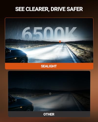 Image of SEALIGHT H1 LED Light Bulbs, 80,000LM Super Bright 6500K Cool White, H1 LED Bulbs with Copper Substrate & Copper Tube Cooling, 1:1 OEM Beam Pattern, Plug & Play, Pack of 2