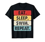 Photo Gallery eat sleep swim repeat maglietta Photo Gallery eat sleep swim repeat maglietta