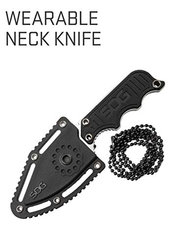 Sog Instinct Mini Small Fixed Blade Knife- 8.75 Inch X 1 Inch X 4 Inch Full Tang Adjustable Clip Belt Or Boot Knife With Tactical Knife Sheath And Neck Knife Lanyard (Nb1002-Cp) #TOP3