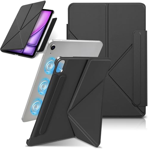 Étui iPad Air 5/4 10.9 Noir - Compagnon Idéal de Télétravail avec Support et Veille Auto