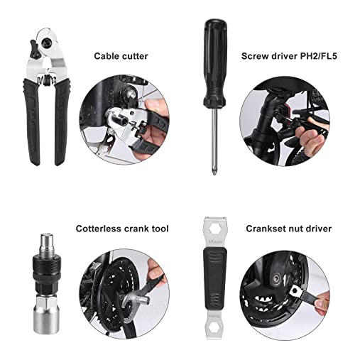 Swiss+Tech 30 Piece Bike Repair Tool Kit, Bicycle Maintenance Tool Set with Storage Case, Bike Accessories for Mountain/Road/Park Bike - Image 4