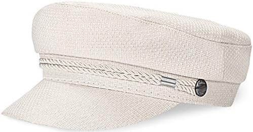 WETOO Women Fiddler Cap Newsboy Hat Visor Beret Cap Paperboy Gatsby Hat(Beige)