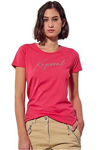 Kaporal - T-Shirt Fuchsia Loose Femme - Krak - XS - Rose