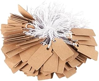 200 Pieces Jewelry Price Tags,26*12mm(1.02*0.47inch)White Strung Tags Paper Marking Tags Hang Tags Clothing Display Tag Price Labels with String