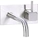 Cifial 224.152.620 Techno Quadra 25 Wall Mount Lavatory Faucet, Satin Nickel