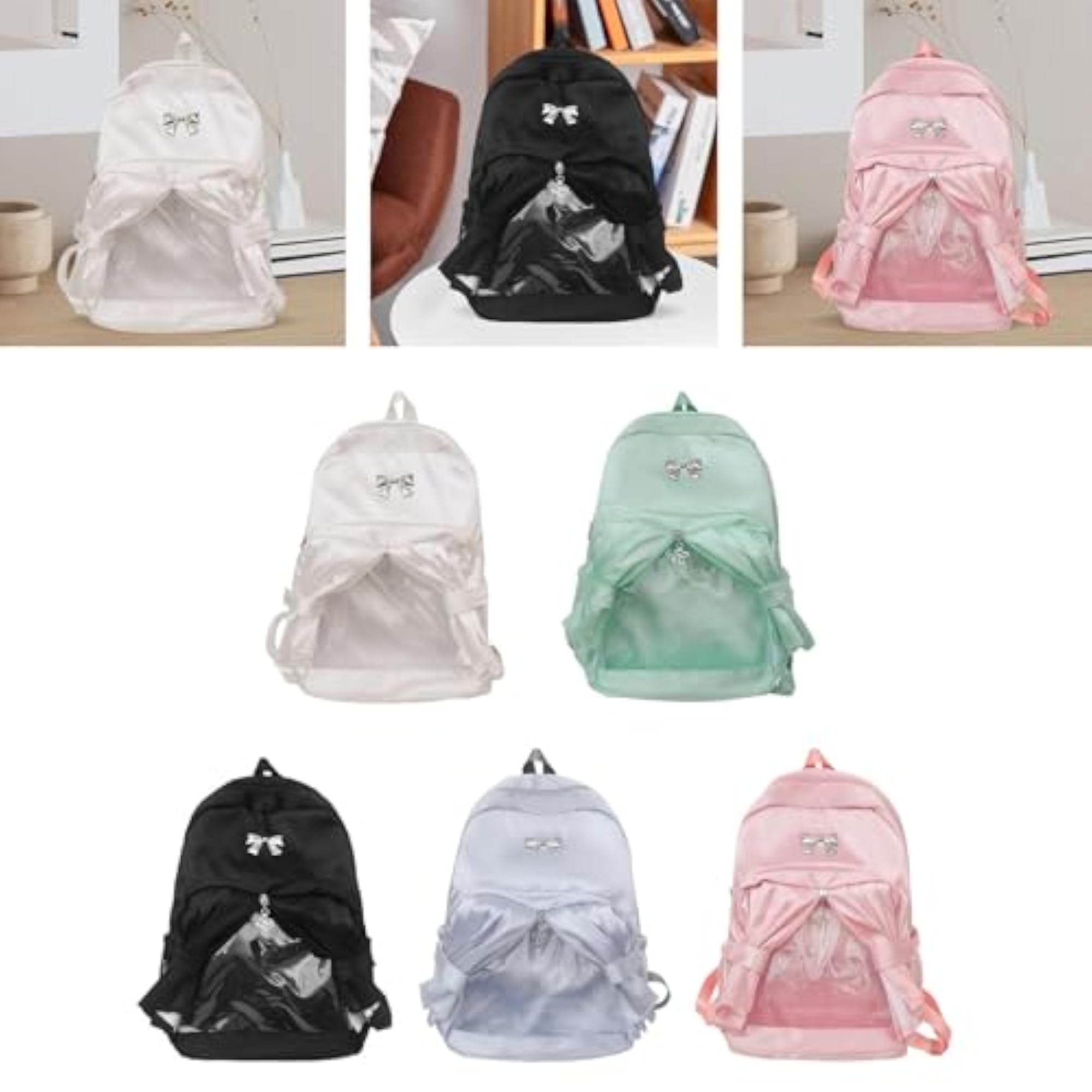 Fashion Transparent Front Pocket Daypack for Camping & Shopping