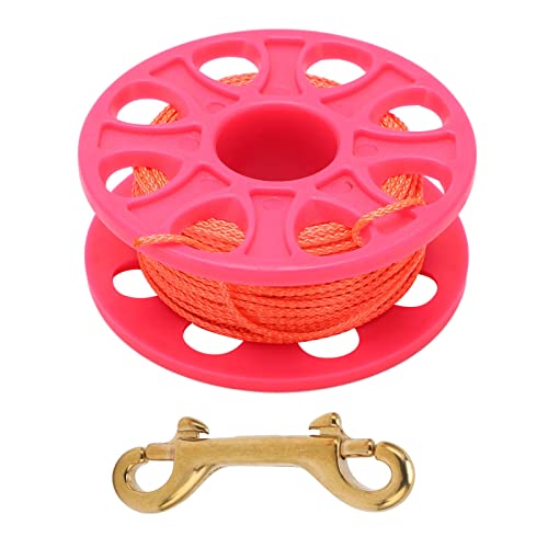 Xolsurg Scuba Diving Reel Lightweight Fluorescent Wire 30M for Divers CAVE Diving (Pink)