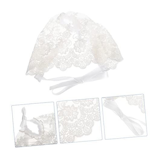 Cute Lace Bonnet Soft and Comfortable for Holidays and Outdoor Activities White3