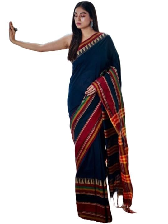 Sudip Collection |Pure handloom Teal Green Cotton Saree for Women | Soft Lightweight | 5.5 Mtr with Blouse Piece-image-17