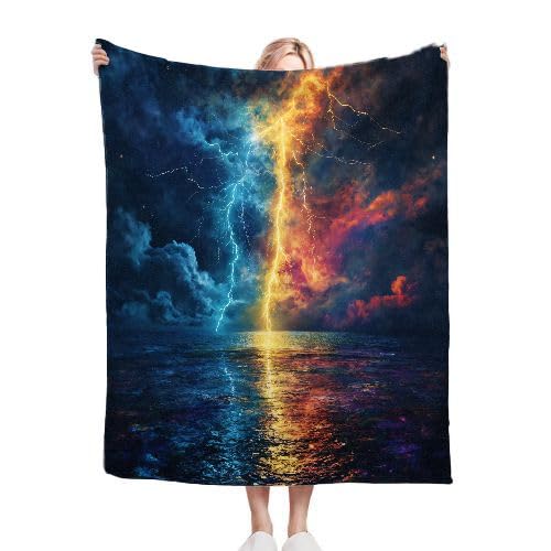 Couverture polaire 220x240 adulte éclar coloré pour lit 2 personnes