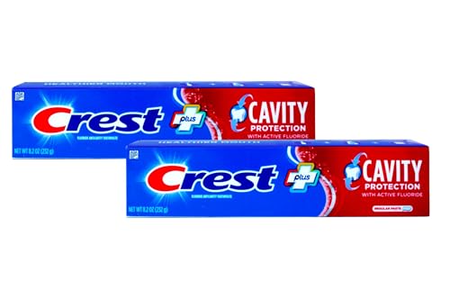 Crest Toothpaste 8.2 Ounce Cavity Protection Regular (Pack of 2)