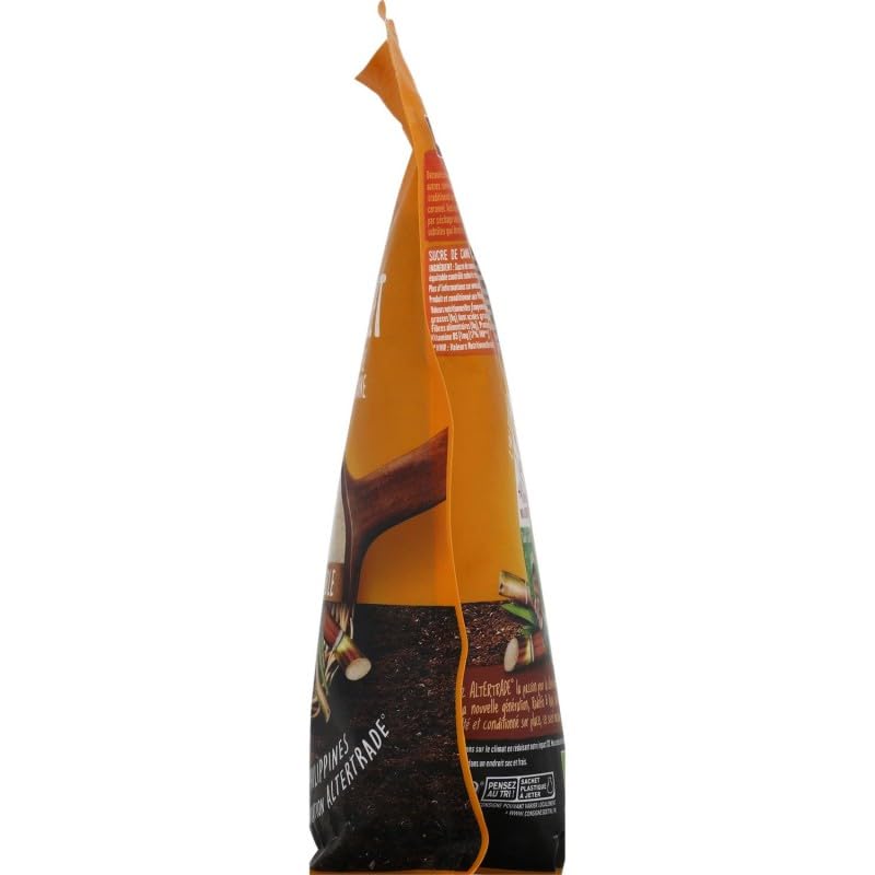 Alter Eco Sucre de Canne Complet Bio 500g - Poudre fine non raffinée pour une alimentation saine - Epicerie bio - Le Lot De 4