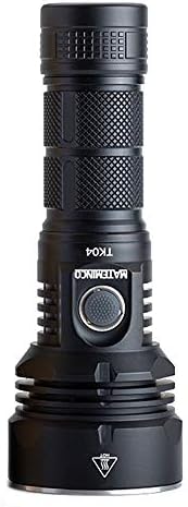 TK04 Tactical Flashlight, 13500 Lumens 546 Meters 4pcs XHP50.2 High Lumen Powerful Long Throw LED Flashlight for Camping, Hunting (Black, XHP50.2 6500K)