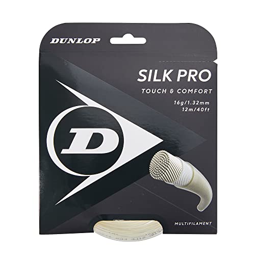 Dunlop Sports Silk Pro Tennis String, 16G, 40' Set, Natural