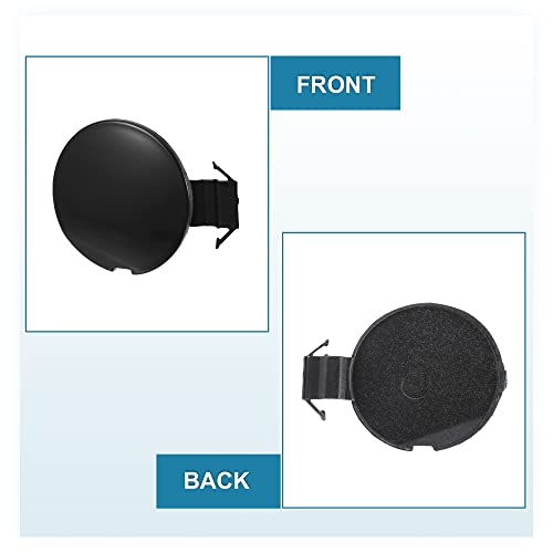 X AUTOHAUX Front Bumper Tow Hook Cover Car Towing Hook Eye Hole Cover Replacement 71104-T5H-H00 for Honda Fit Jazz GK5 2014-2017 Black by X AUTOHAUX - Used condition - Image 3