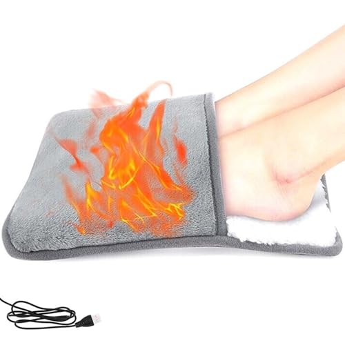 Calentador de pies eléctrico USB de franela suave con calor rápido