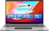 jumper Laptop, 14 Inch 1080p FHD IPS Screen, 12GB LPDDR4 RAM, 256GB SSD ROM, Windows 11 Laptops Computer with Celeron 4-Core Processor, UHD Graphics 600, 2 Stereo Speaker, Lightweight, Portable.