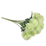 Lapiglo 10 bolas de flores de diente de león falsas de 26 cm para tallos de plástico realistas, plantas artificiales para bodas, fiestas, hogar, oficina, decoración