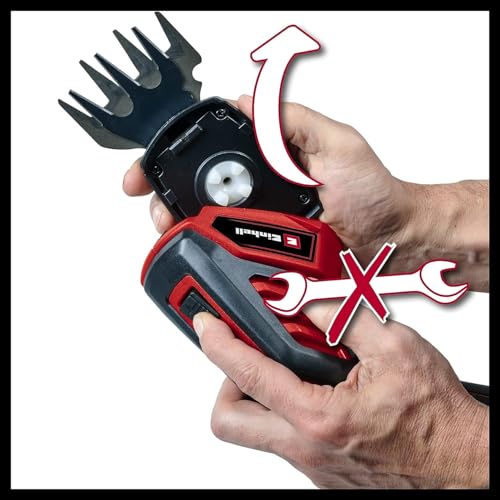 Einhell Akku-Gras und Strauchschere GC-CG 3,6/70 Li WT (3,6 V, 2,0 Ah Li-Ion Akku, 70 mm Grasscherenmesser, 110 mm Strauchscherenmesser, inkl. Ladekabel) 6