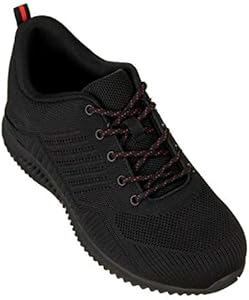 CALTO Heren onzichtbare hoogte toenemende liftschoenen - super lichtgewicht sportieve sneakers - 2,6 inch groter, Zwart, 42 EU CALTO Heren onzichtbare hoogte toenemende liftschoenen - super lichtgewicht sportieve sneakers - 2,6 inch groter, Zwart, 42 EU