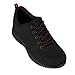 CALTO Men's Invisible Height Increasing Elevator Shoes - Black/Red Ultra Lightweight Sporty Sneakers - 2.6 Inches Taller - Q211 - Size 10 D(M) US