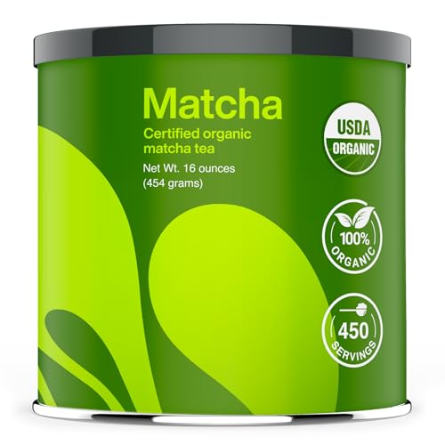 DrinkMatcha Organic Matcha Green Tea Powder 1 LB 100% Pure Matcha by MATCHA DNA | Nothing Added | Perfect for Lattes, Smoothies, Baking (16 Ounce) DrinkMatcha Organic Matcha Green Tea Powder 1 LB 100% Pure Matcha by MATCHA DNA | Nothing Added | Perfect for Lattes, Smoothies, Baking (16 Ounce)