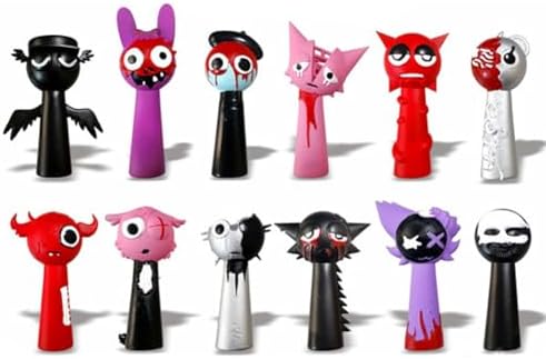 Jilijia Lot De 12 Figurines Sprunki 2025 – Mini Personnages PVC 7-8,5 Cm – Jeu D’Horreur, Cadeau Fan Pour Bureau Ou Gâteau
