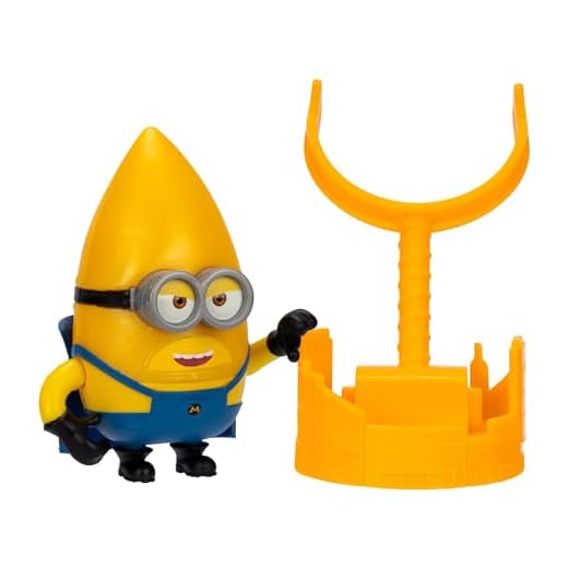 MINIONS Mi villano favorito 4: Mega Gus de lanzamiento tormentoso – Figura de acción con el lanzador Gus choca en la escena. Colecciona todas las 5 megas funciones y accesorios diferentes