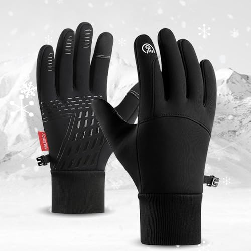 Trenzeo Winter Warm Gloves for Men & Women Windproof Water-Resistant Thermal Touch Screen Gloves Anti-Slip Cycling Gloves for Hiking Climbing Riding Bike & Outdoor Sports (M)