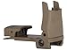 Mission First Tactical Adjustable Front Back Up Sight Flip Up-Elevation, Scorched Dark Earth