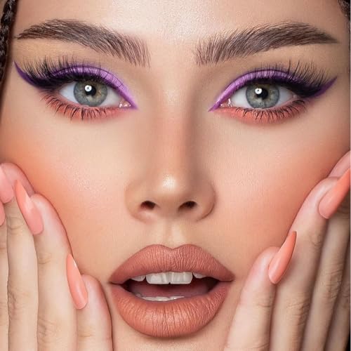 Image of 10 Pairs Half Eye Lashes for Women, 11mm Natural False Eyelashes with Thin Band, Fluffy Volume Fake Lashes, Lightweight and Reusable Wispy Eyelash