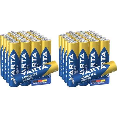 VARTA Batterien AAA, 20 Stück, Longlife Power, Alkaline, 1,5V, ideal für Spielzeug, Funkmaus, Taschenlampen, Made in Germany (Packung mit 2) – Ansicht 1